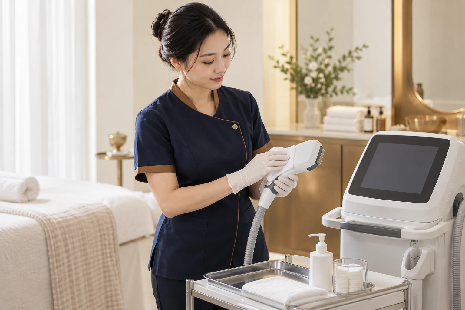 Vệ sinh thiết bị tại THEA