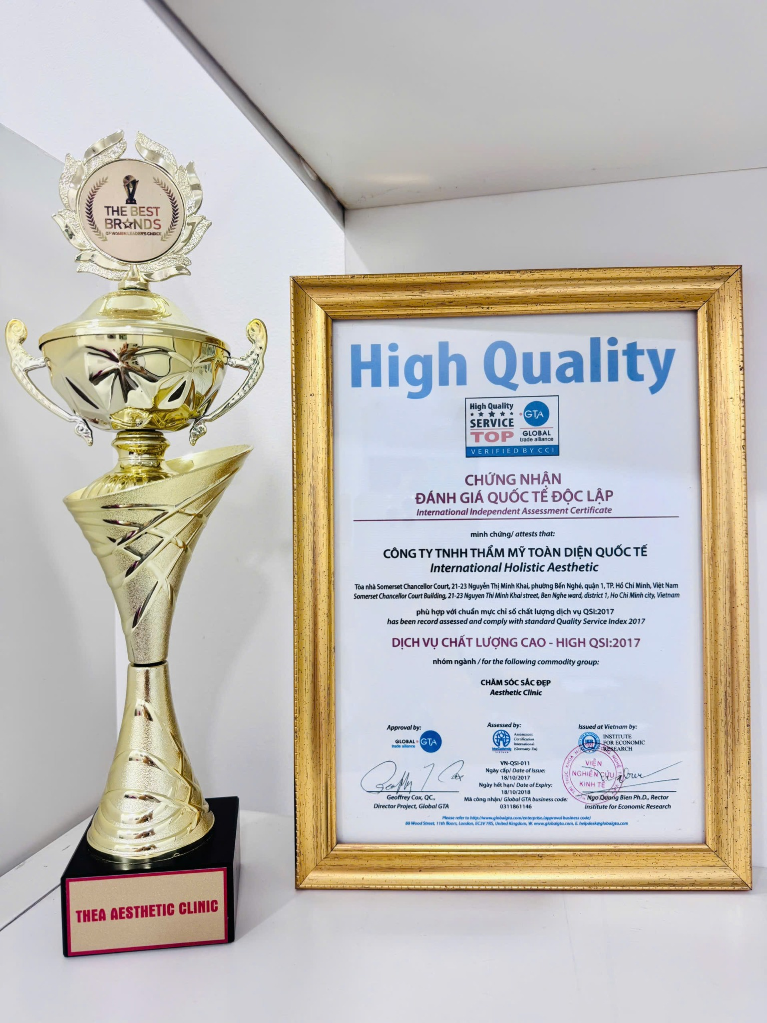 High QSI:2017 — chứng nhận lịch sử THEA